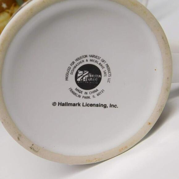 5 Piece Hallmark Mugs Peace Love Joy Angels Metal Tray Serving Tray 1992 Vintage - Picture 7 of 8